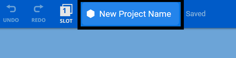 A Windows file saving dialog window, with the File Name reading New Project Name.