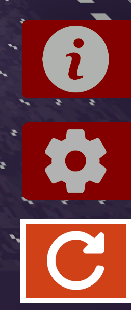 Vertical toolbar with the reset icon highlighted, shown as a circular arrow inside an orange square.