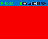 Captura de pantalla de IQ Brain con toda el área imprimible en rojo brillante.