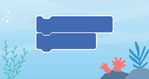 VEXcode VR tutorial tile para limpieza de arrecifes de coral Nivel 1.