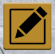 Botón Editar laberinto del área de juegos Wall Maze+, que muestra un lápiz apuntando a un papel.