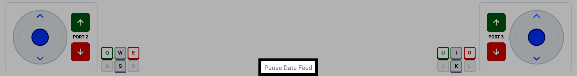 Screenshot of Drive mode, with the Pause Data Feed button highlighted.