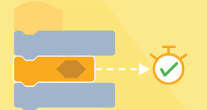 A VEXcode GO wait until true block example.