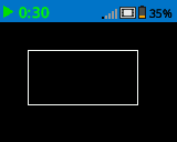 A screenshot of the IQ Brain screen with a large white rectangle drawn nearly centered on the screen.
