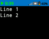A screenshot of the IQ Brain screen reads Line 1 in white text in the upper left corner, and Line 2 directly below it.