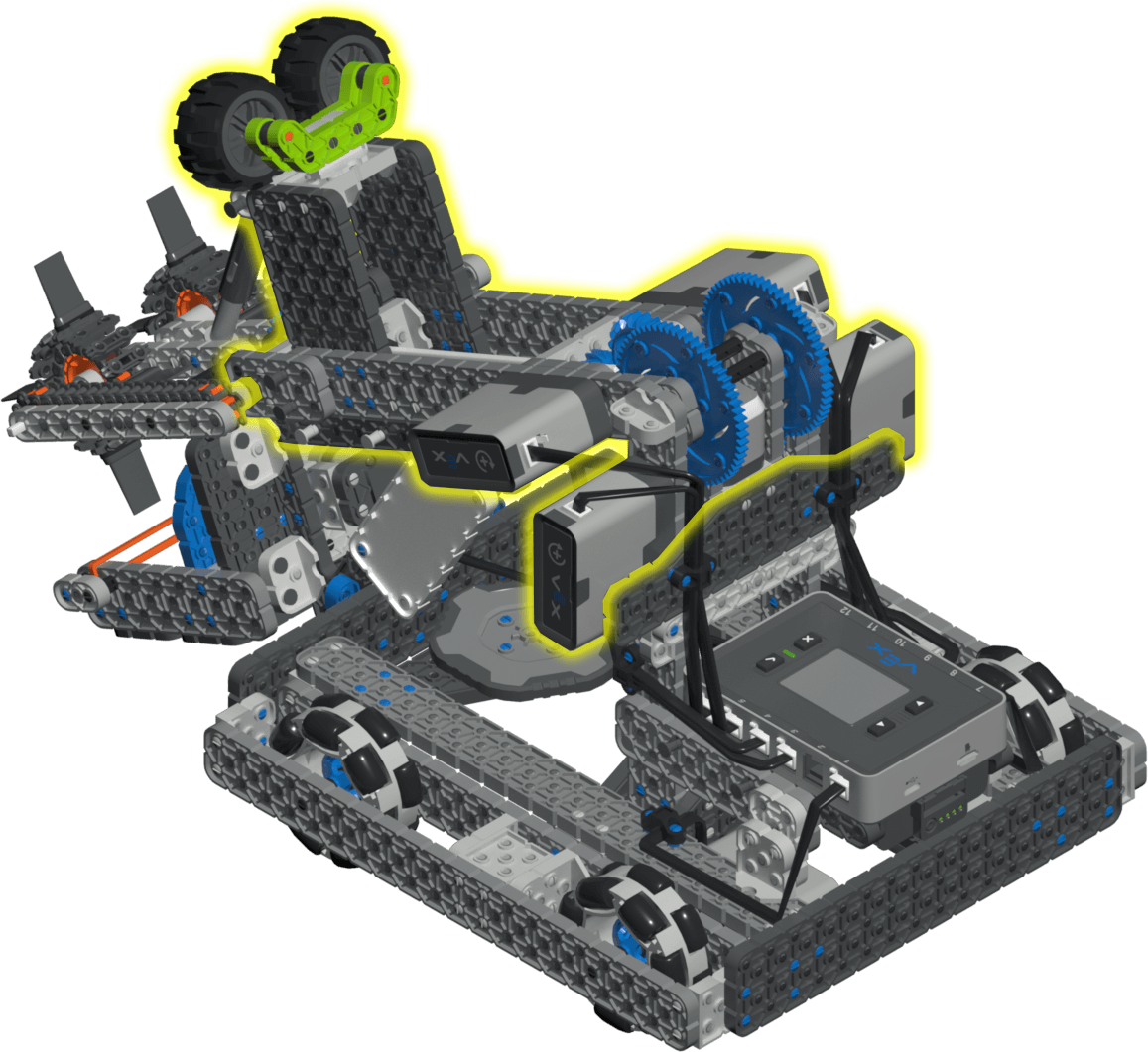 Byte robot arm range from 0 to 1300 degrees.