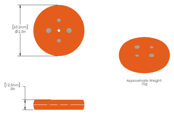 Orange Disc used in the IQ Slapshot Playground.