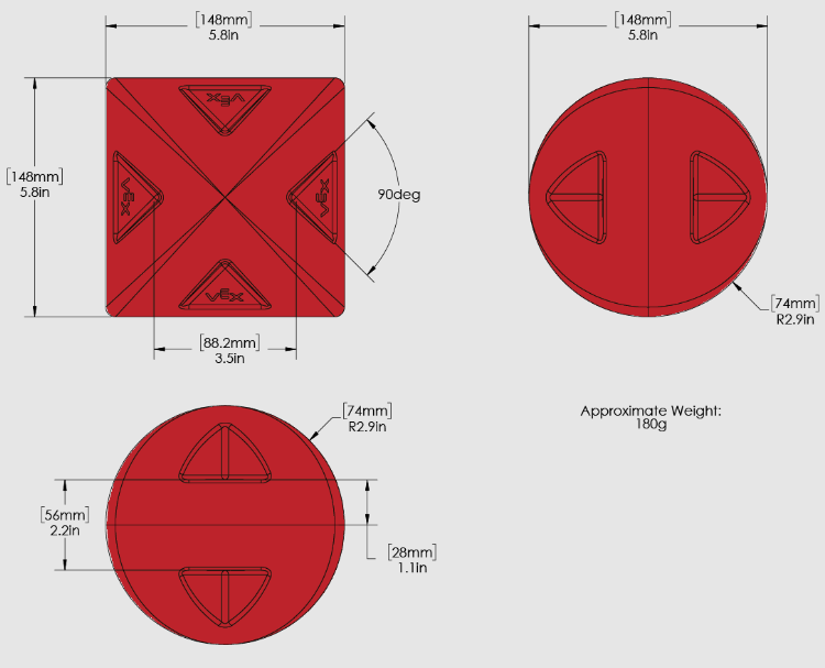 Red Block used in the IQ Full Volume Playground.