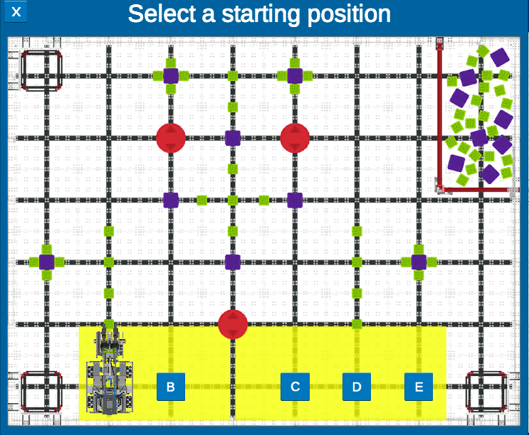 Field layout for the IQ Full Volume Playground with starting game-element positions.