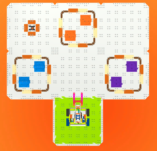 Stage 1 field layout for GO Competition - Mars Math Expedition.